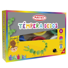 TEMPERA DEDOS 6 COLORES ARTEL 2604800
