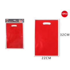 BOLSAS PARA DULCES COLOR ROJO 32CM 10PCS FELIZ 613497