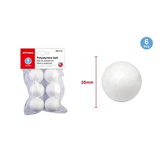 ESFERA DE PLUMAVIT 3.5 CM. 6 PCS. MOTARRO ME001-35
