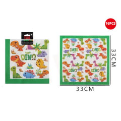 SERVILLETA DISEÑO DINOSAURIO 16 PSC 33X33 CM FELIZ 614410