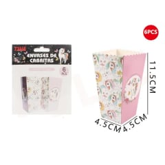 CAJA DE CABRITAS DISEÑO UNICORNIO 6 PSC 11.5 CM FELIZ 614419