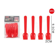 MEZCLADOR CUCHARA HELADO 30 PSC ROJO 9 CM FELIZ 614522