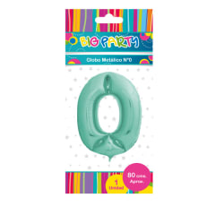 GLOBO N° 0 80 CM METALICO HELIO O AIRE BIG PARTY