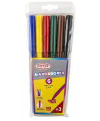 LAPIZ SCRIPTO 6 COLOLRES PUNTA FINA ARTEL 20010106