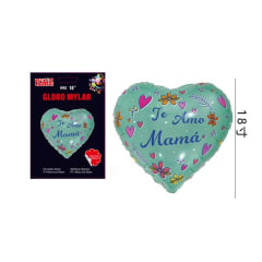 GLOBO TE AMO MAMÂ CORAZÓN VERDE 46 CM 607313