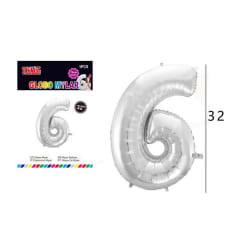 GLOBO N° 6 81 CM METALICO HELIO O AIRE 607833
