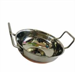 SARTEN ACERO C/BASE DE COBRE 15 CMS DIAMETRO 