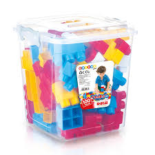 BLOQUES DE ENCAJE ARMABLE (100 PCS) EN CAJA TRANSPARENTE DIRECTO FN2418  090019