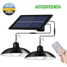 FOCO 2 LAMPARAS CON PANEL SOLAR 70170