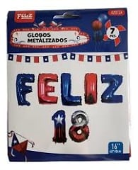 GLOBOD FELIZ 18 METALIZADO 40 CM 420124