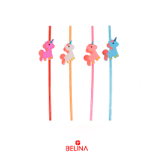 BOMBILLA UNICORNIO 4 PSC 27 CM PLASTICA MR.50041