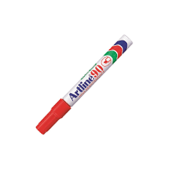 12 PLUMON PERMANENTE ARTLINE 90 ROJO PUNTA BISELADA 802324