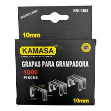 CORCHETES GRAPAS PARA GRAPADORAS 1000 PZAS 10MM KAMASA KM1392