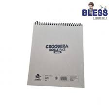 CROQUERA CARTA DOBLE FAZ 22X27 CM 80GRS 80HJS LUCERO 24516