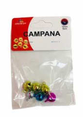 CASCABELES METALICOS DE COLORES 12 MM 8 PCS. MOTARRO ME048-3