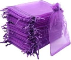 BOLSA ORGANZA (JOYAS) MORADA 10X15 CM 5 PCS ME069-5