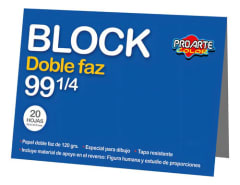 BLOCK DIBUJO DOBLE FAZ 99 1/4 20 HJS 53,5 X 37,5 CM PROARTE 12402-8