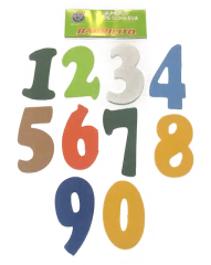NUMEROS BARRILITO DE GOMA EVA