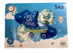 SET 5 GLOBOS COCHE NIÑO