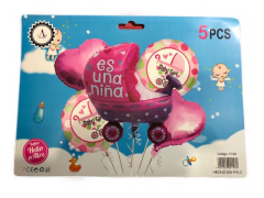 SET 5 GLOBOS COCHE NIÑA 