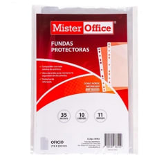 FUNDA TRANSPARENTE OFICIO X 10 UNID. MISTER OFFICE 80982