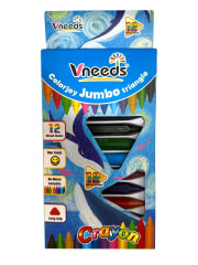 LAPIZ CERA  X12 TRIANGULAR JUMBO VNEEDS YUANDA V1001C  001912
