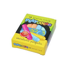 TIZA 12 UNID.COLOR DELGADA OSITO DIRECTO 001459