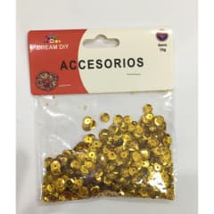 LENTEJUELA REDONDA DORADA BALSA 15 GRS 6 MM DREAM DIY 20226