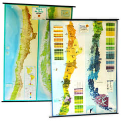 MAPA DE CHILE FISICO Y POLITICO C/RECURSOS 90X130 CM