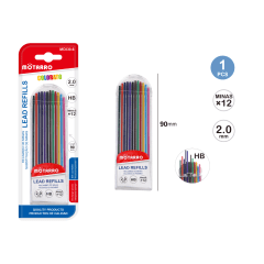 MINA REPUESTO 2.0 HB 12 UNID. COLORES MOTARRO MC030-6