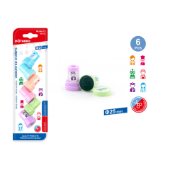 TIMBRE DISEÑOS SURTIDOS 6 UNID. 25MM DISPLEY MOTIVACIONAL MOTARRO ME046-13