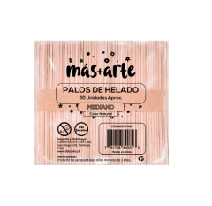 PALOS DE HELADO NATURAL 50 UNID. DELGADO 7448