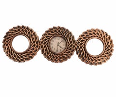 RELOJ MURAL + 2 ESPEJOS 26x26 CM JP19515