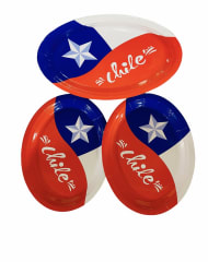 BANDEJA TRICOLOR 3 UNID. 25.5x19.5 CM BIG PARTY 458364