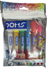 GLITTER CON COLA X 6 UNID 10ML DOMS 8656