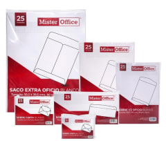 SOBRE AMERICANO X 25 UNID 22X10CM MISTER OFFICE 81113