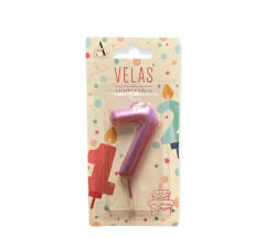 VELA CUMPLEAÑOS N°7 7CM F307