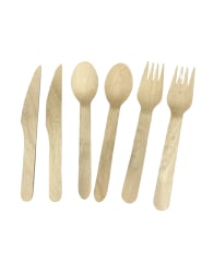 SERVICIO DE MADERA 6 UNID. CUCHARA TENEDOR CUCHILLO F1403