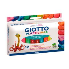 PLASTICINA 12 COLORES NATURAL GIOTTO 300005