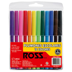 LAPIZ SCRIPTO 12 COLORES DELGADO ROSS 28487-4