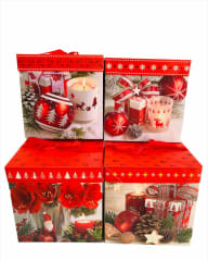 12 CAJAS REGALO 22X22 CM. 4 MODELOS F1836