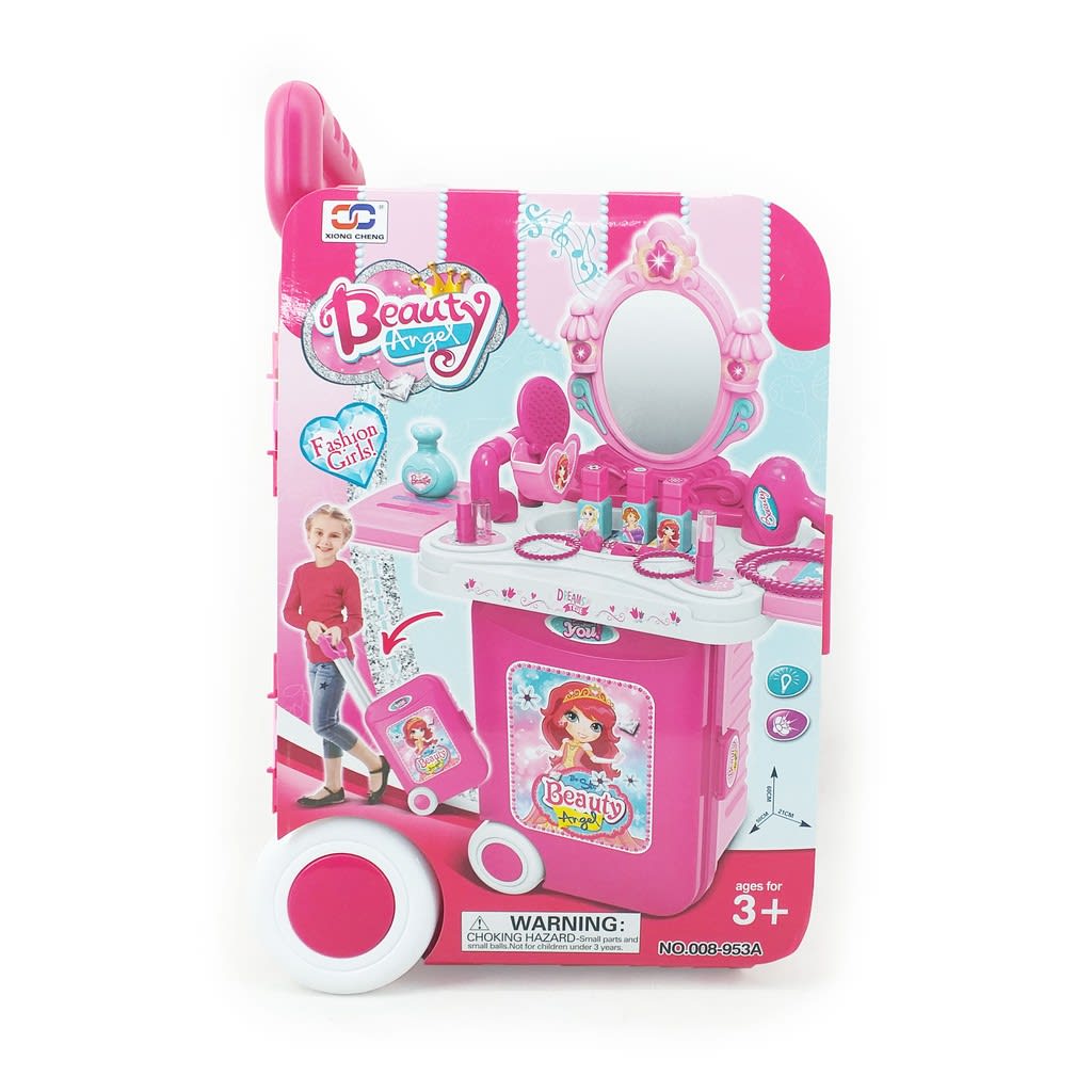 TOCADOR MALETA C/ESPEJO SONIDO Y ACC. 3 EN 1 50X21X60 CM 008-953A2