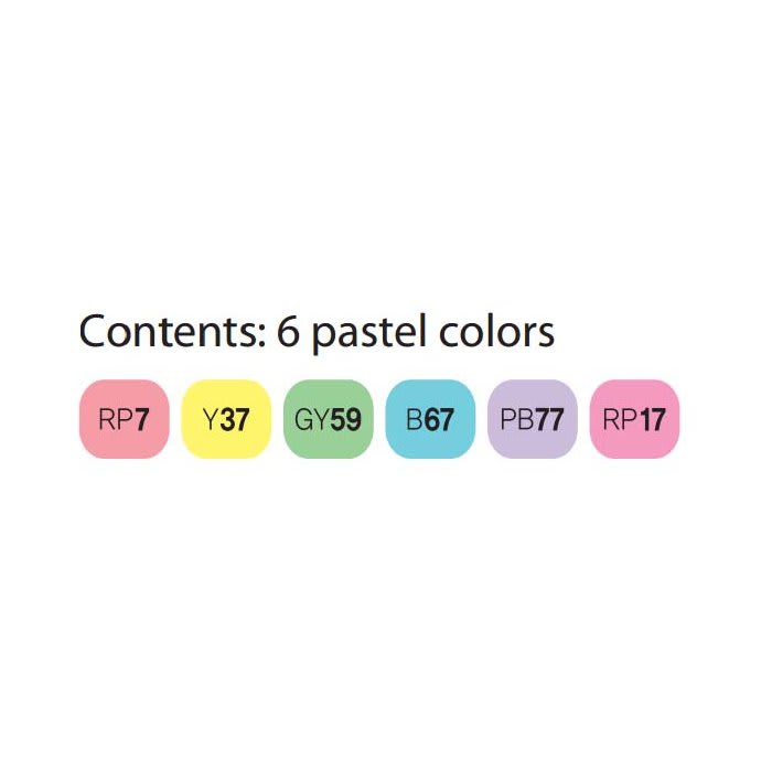 SET TOUCH BRUSH 6 COLOES PASTEL DOBLE PUNTA BIS/PINCEL 12006162
