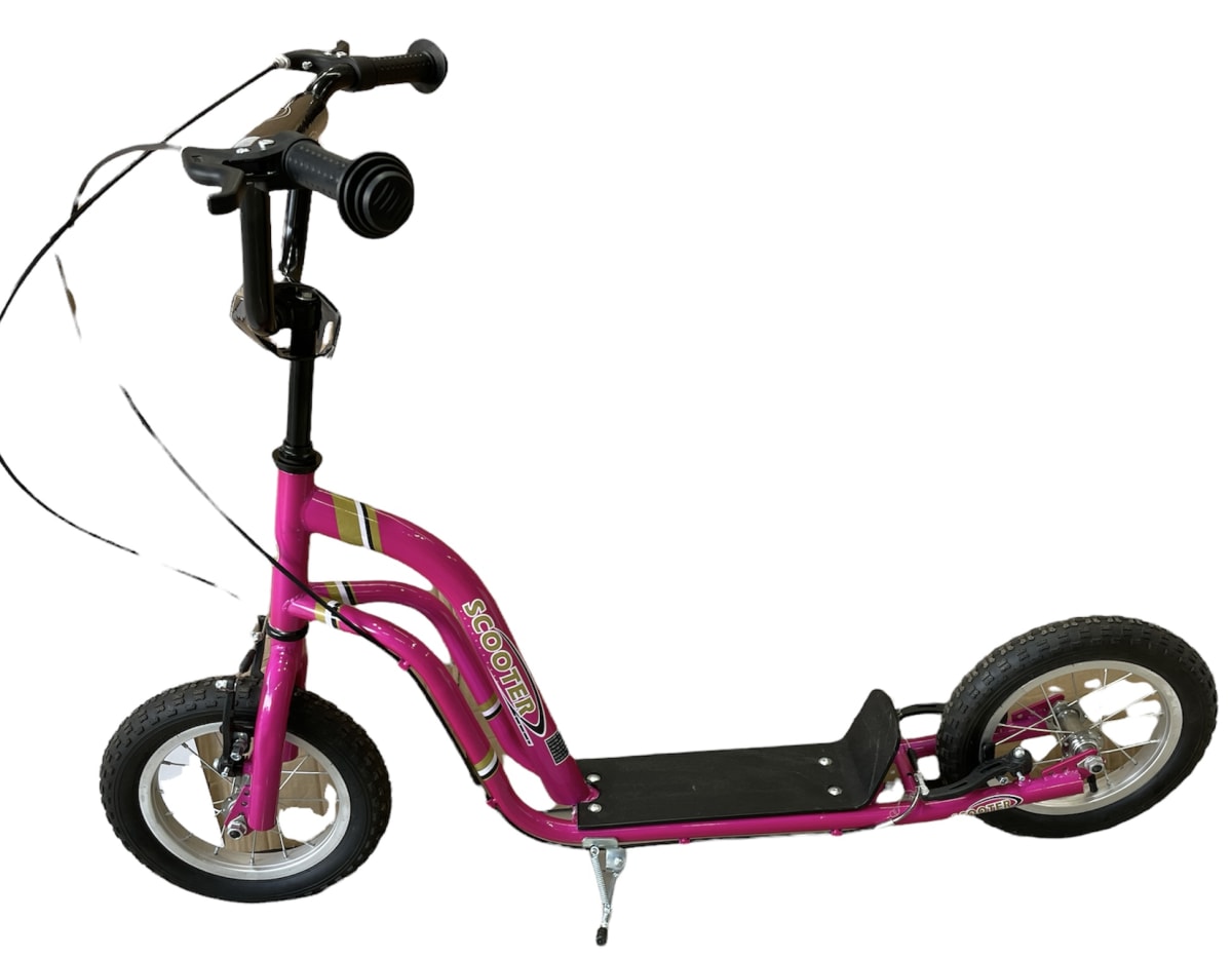 SCOOTER BICICLETA ARO 12 ROSADA IB-BK700-ROSADA 0