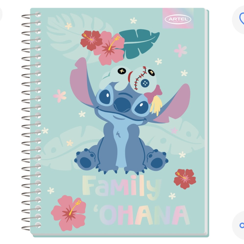 CUADERNO 7 MM TRIPLE 150 HJAS 3 MATERIAS STITCH ARTEL 201220202