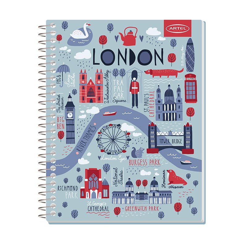 CUADERNO 7 MM TRIPLE 150 HJAS 3 MATERIAS URBAN ARTEL 201220131