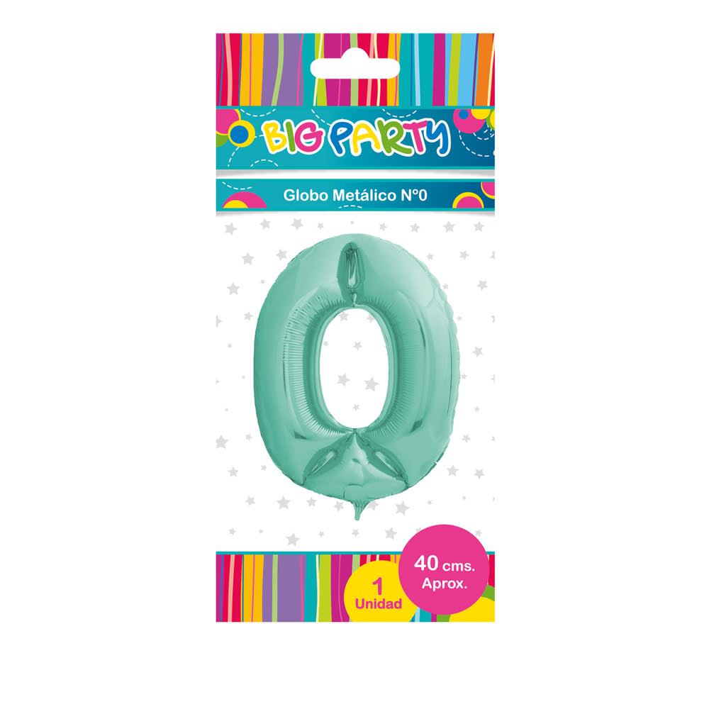GLOBO N° 0 40 CM METALICO HELIO O AIRE BIG PARTY2