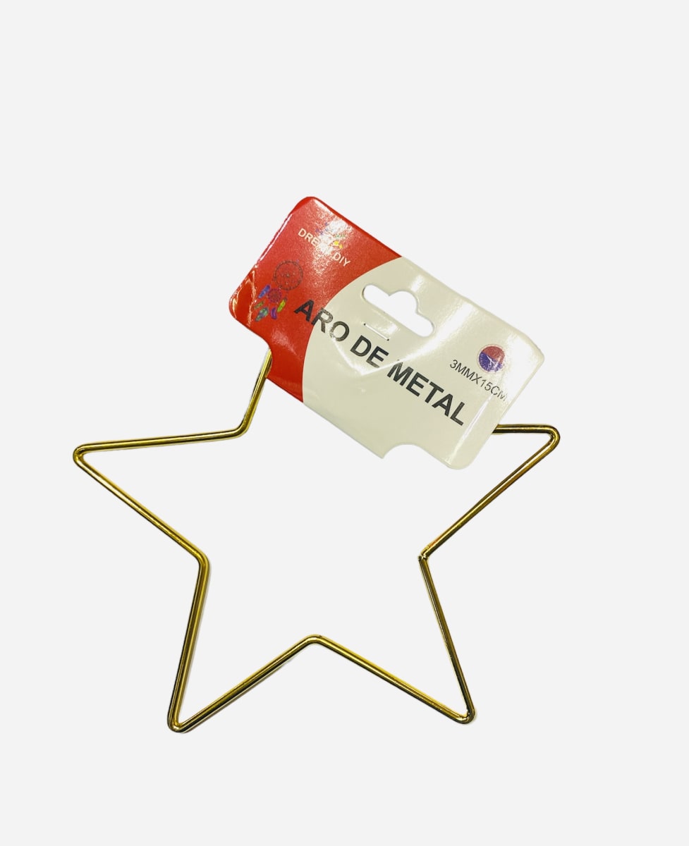 ESTRELLA DE METAL DORADO 15 CM X 3MM DREAM DIY 26510 0