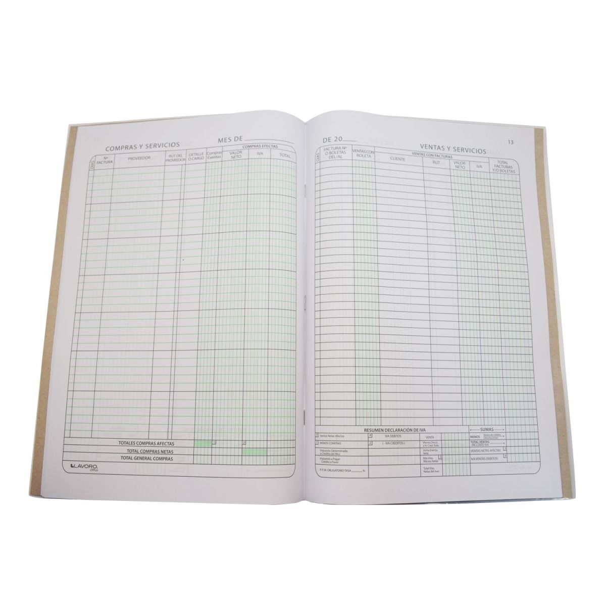 LIBRO COMPRA VENTA TAPA BLANDA PLASTIFICADO 24 HOJAS 4474582