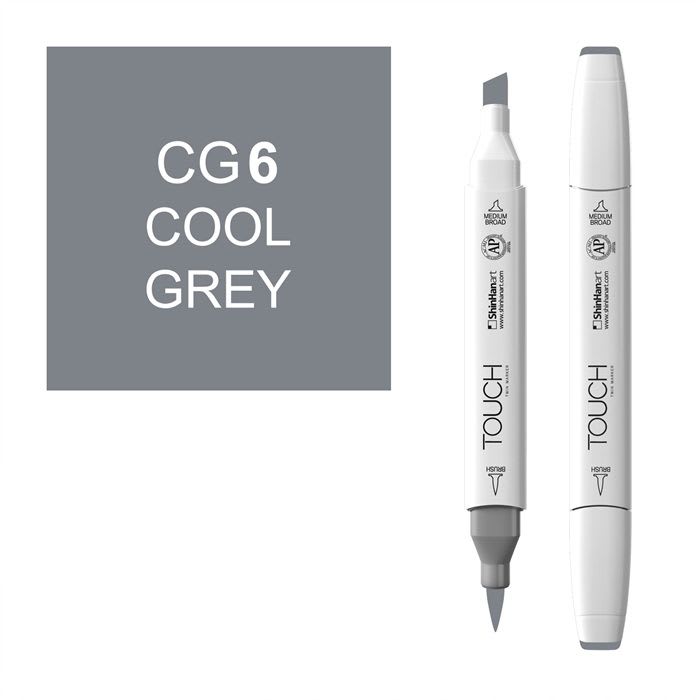 SET TOUCH BRUSH 6 COLOES GRIS DOBLE PUNTA BIS/PINCEL 12006041